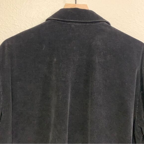 LIZ CLAIBORNE LIZSPORT VINTAGE SHIRT JACKET WOMEN’S S BLACK CORDUROY POCKETS. - Picture 7 of 15